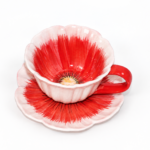 Scarlet Bloom Tea Cup