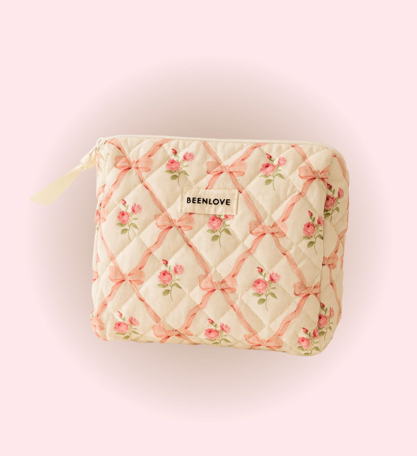 Pink-and-Red-Simple-Illustratve-Christmas-Dinner-Menu-3-e1759835514244.jpg Bow makeup bag Big - Image 1