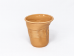 Caramel Ribbed Ceramic Cup